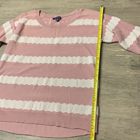 American Eagle Pink and Cream Striped Sweater 🤍💘 - Picture 6 of 7